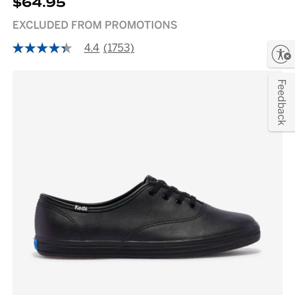 Keds Champion Black Leather 8M - Picture 6 of 7